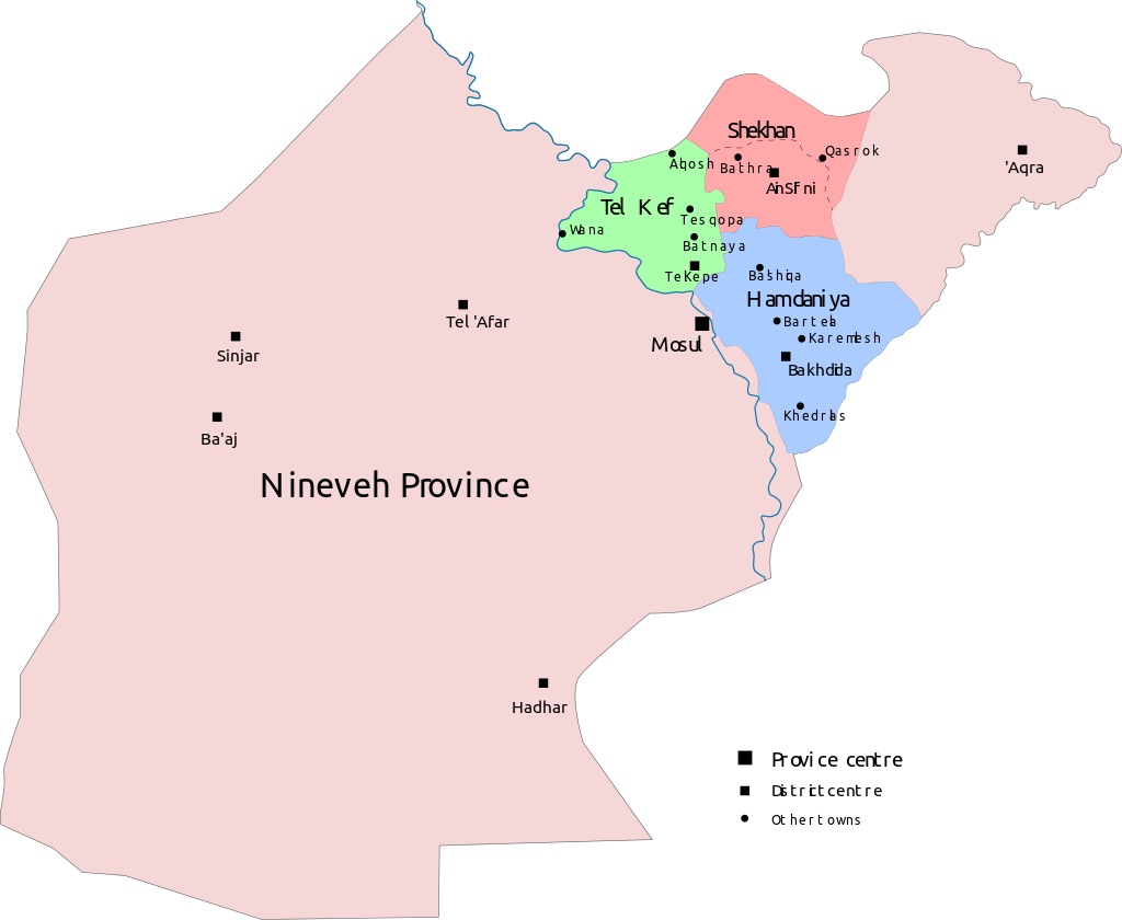 nineveh plain map